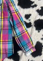 Vibrant Plaid Buttonup