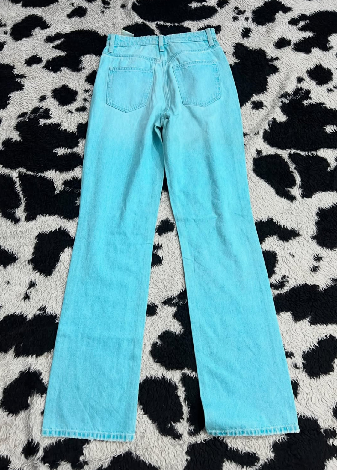 Mermaid Blue Plain Pants (Waist 26)