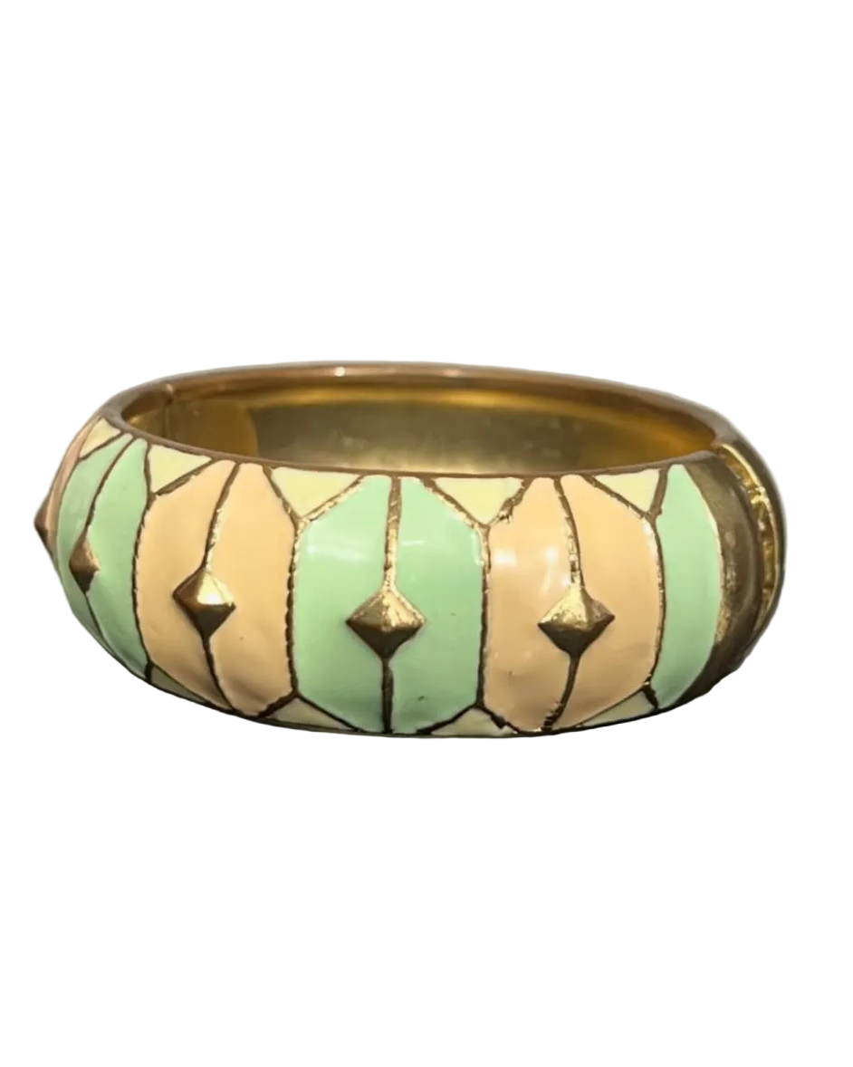 Pastel Openable Gold Bangle