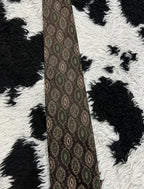 High Grade Narrow Brown Embroidered Tie