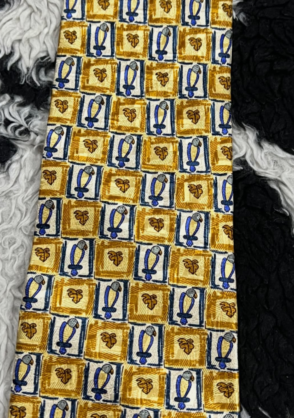 Yellow Parrots Tie