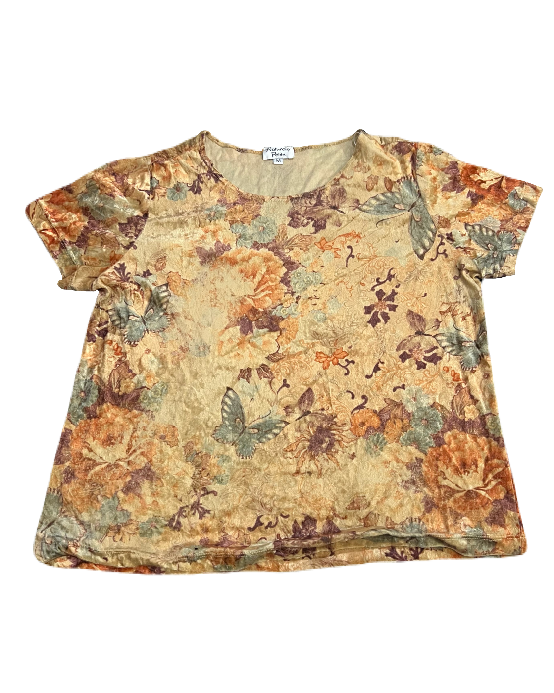 Butterfly Painting Print Velvet Top