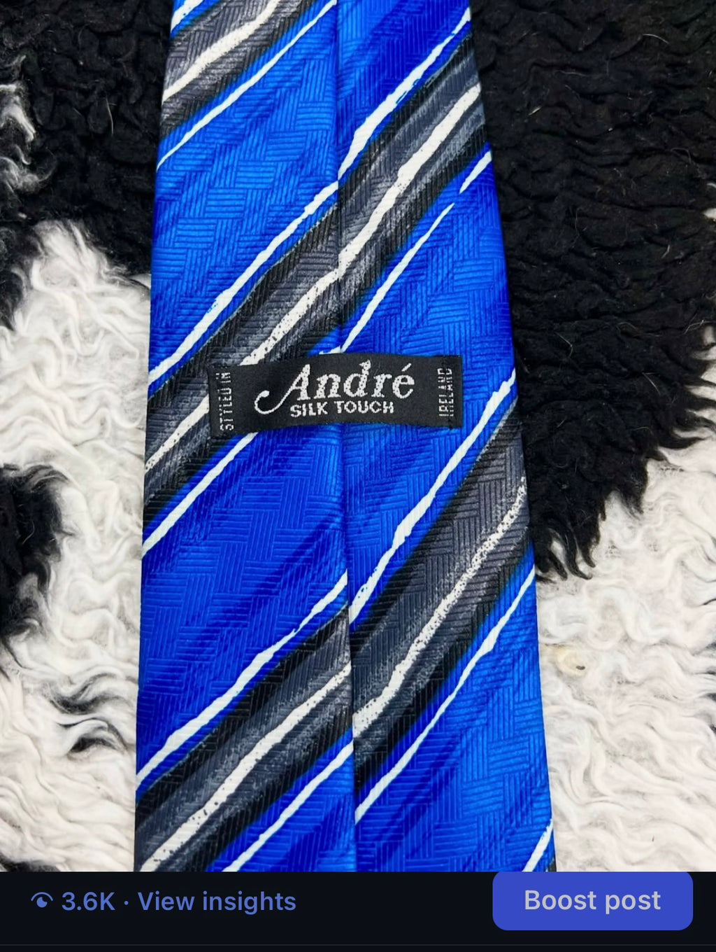 Blue & Black Striped Tie