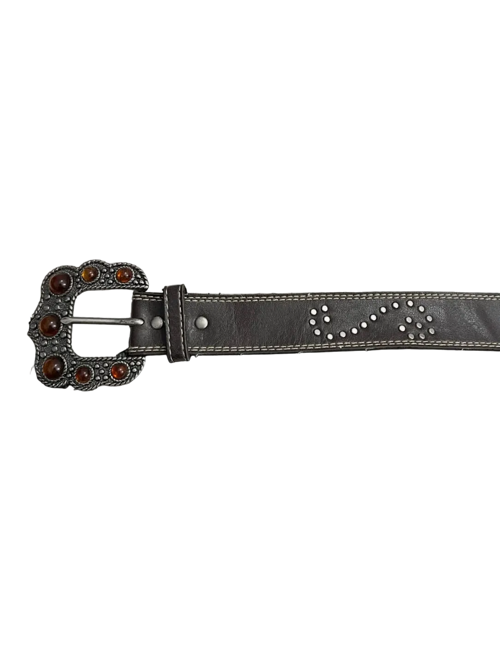 Vintage-Style Beaded Buckle Belt