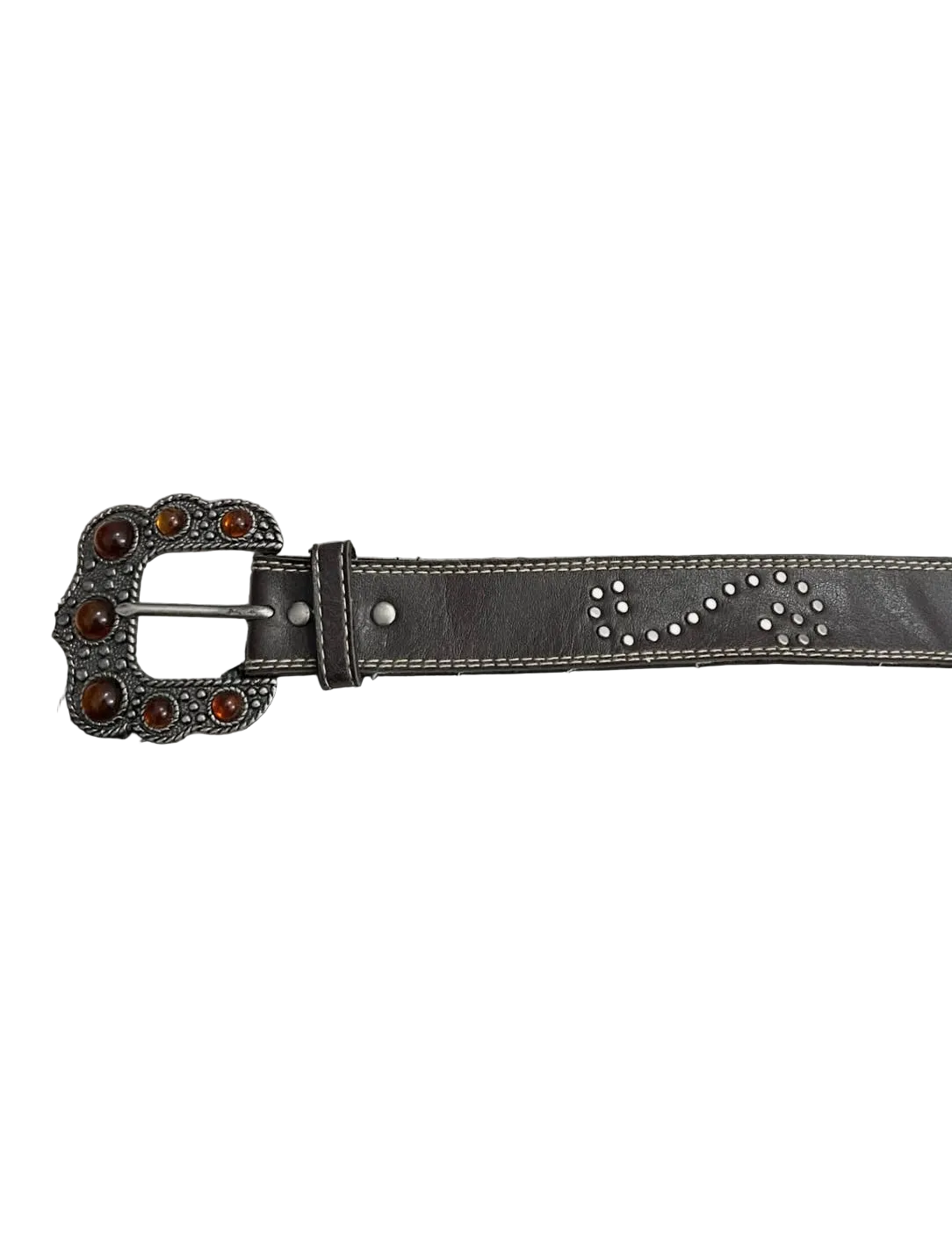 Vintage-Style Beaded Buckle Belt