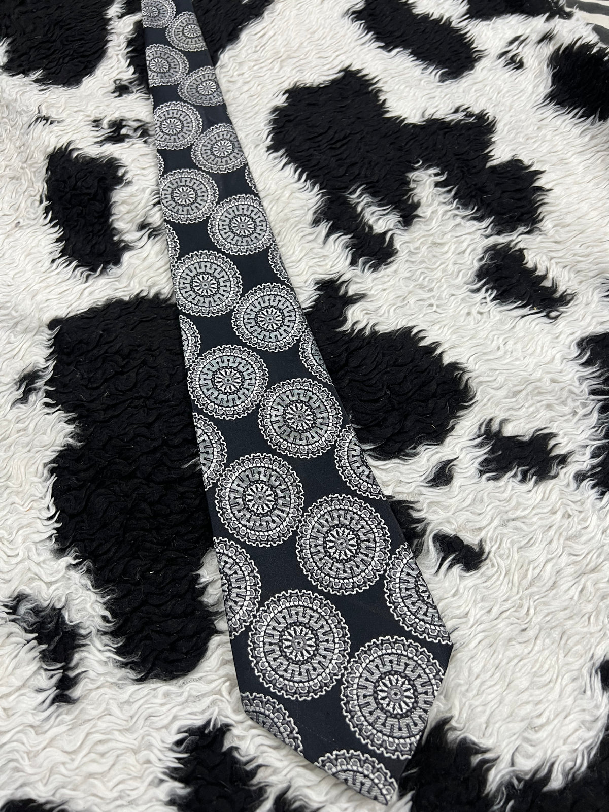 St. Micheal Black & White Tie