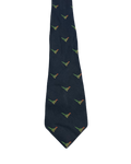 Blue Embroidered Pheasants Tie