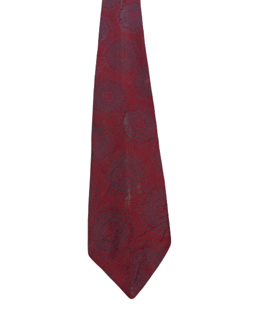 Hollyvogue Red Embroidered Wide Tie