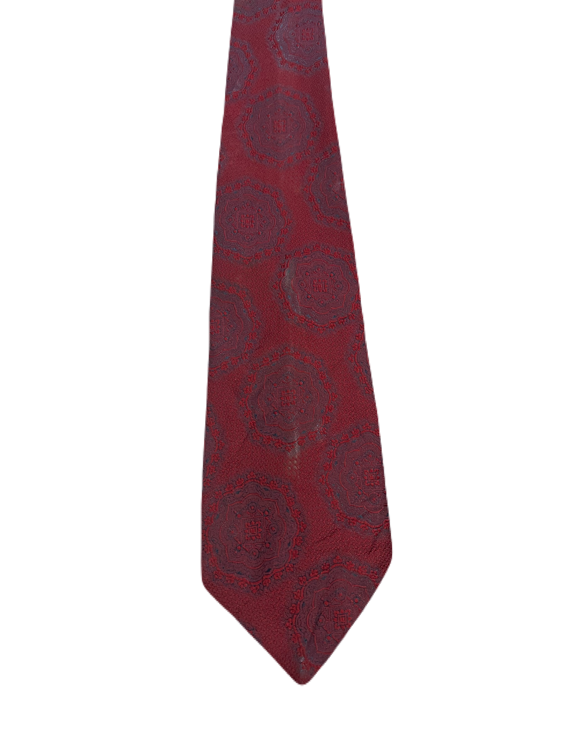 Hollyvogue Red Embroidered Wide Tie