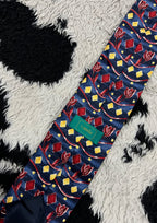 CANDA Blue & Red Floral Tie