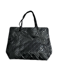 Black Quilted Tote Bag