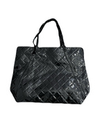 Black Quilted Tote Bag