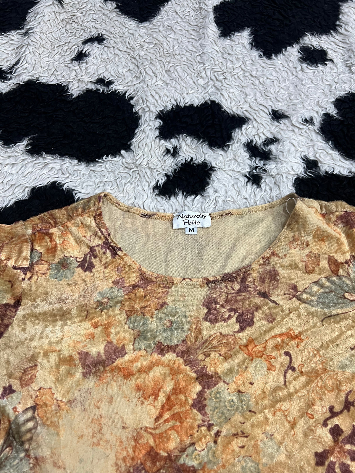 Butterfly Painting Print Velvet Top