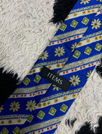 Vibrant Blue Floral Embroidered Tie
