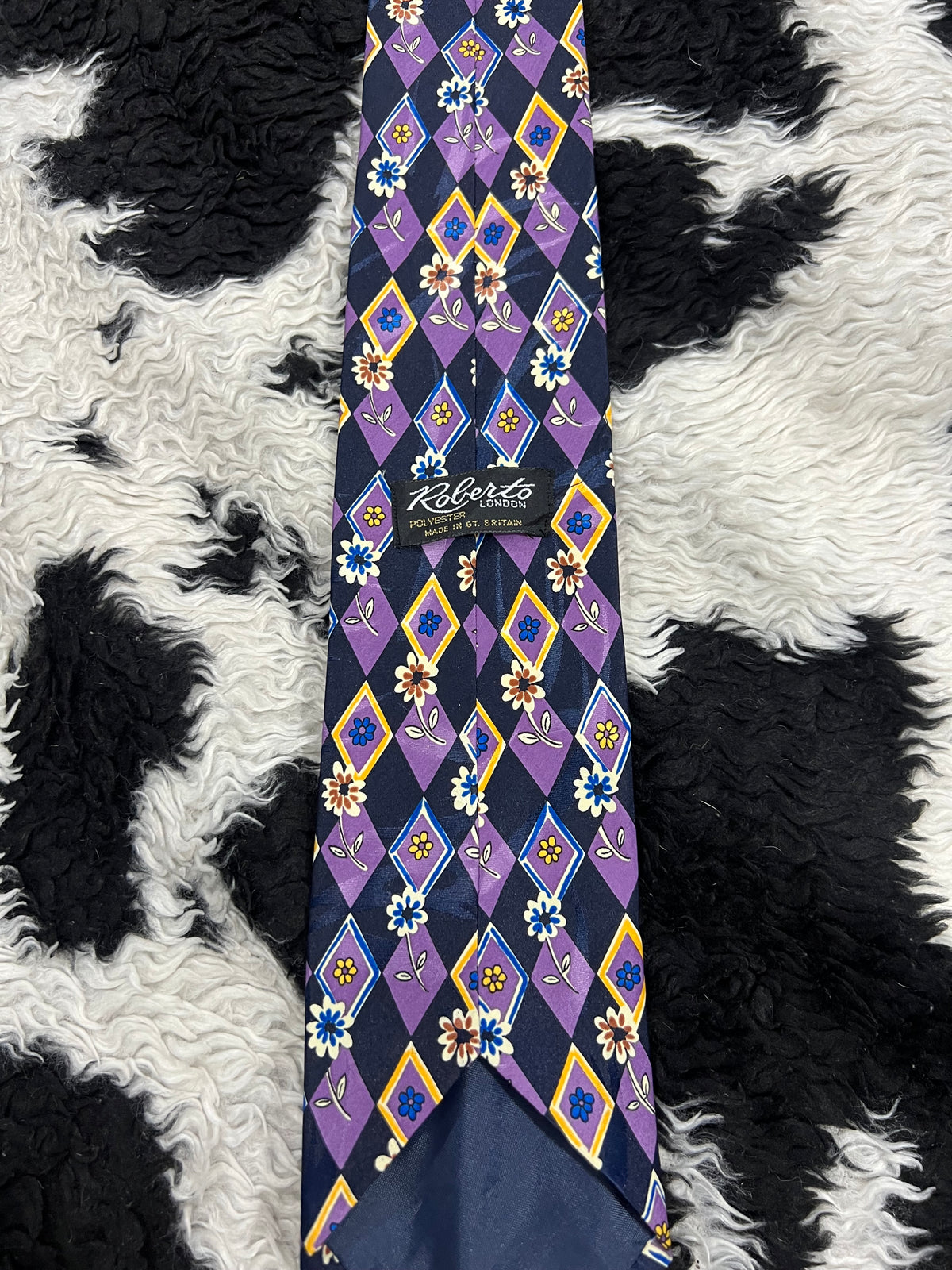 Roberto Purple Floral Tie