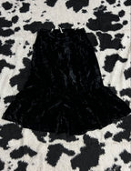 Long Black Velvet Skirt