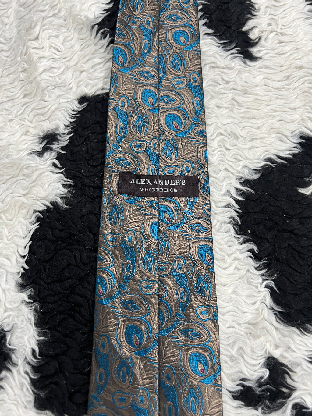 Alex Ander's Peacock Embroidered Tie