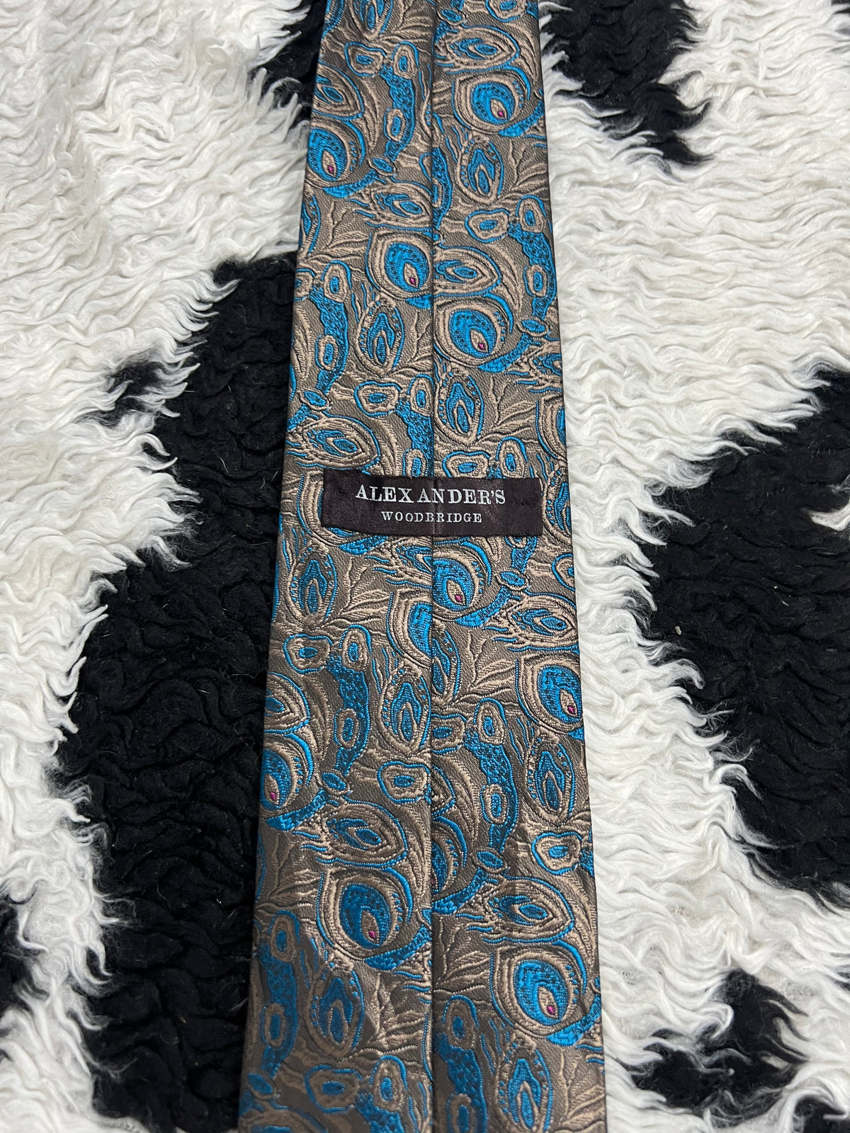 Alex Ander's Peacock Embroidered Tie