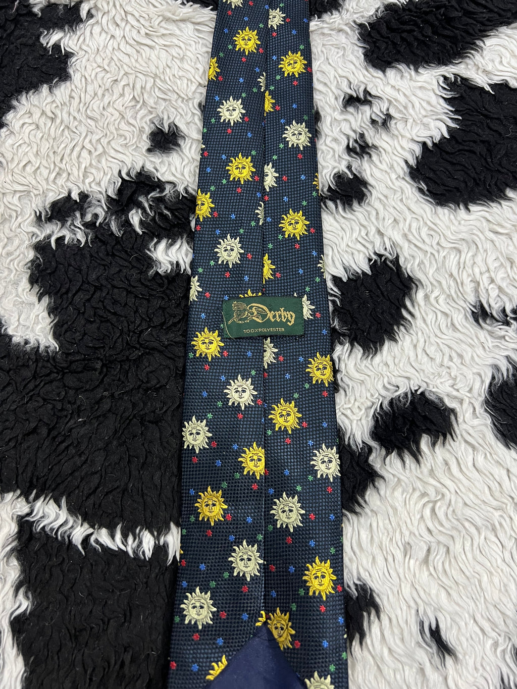 Sun Embroidered Tie