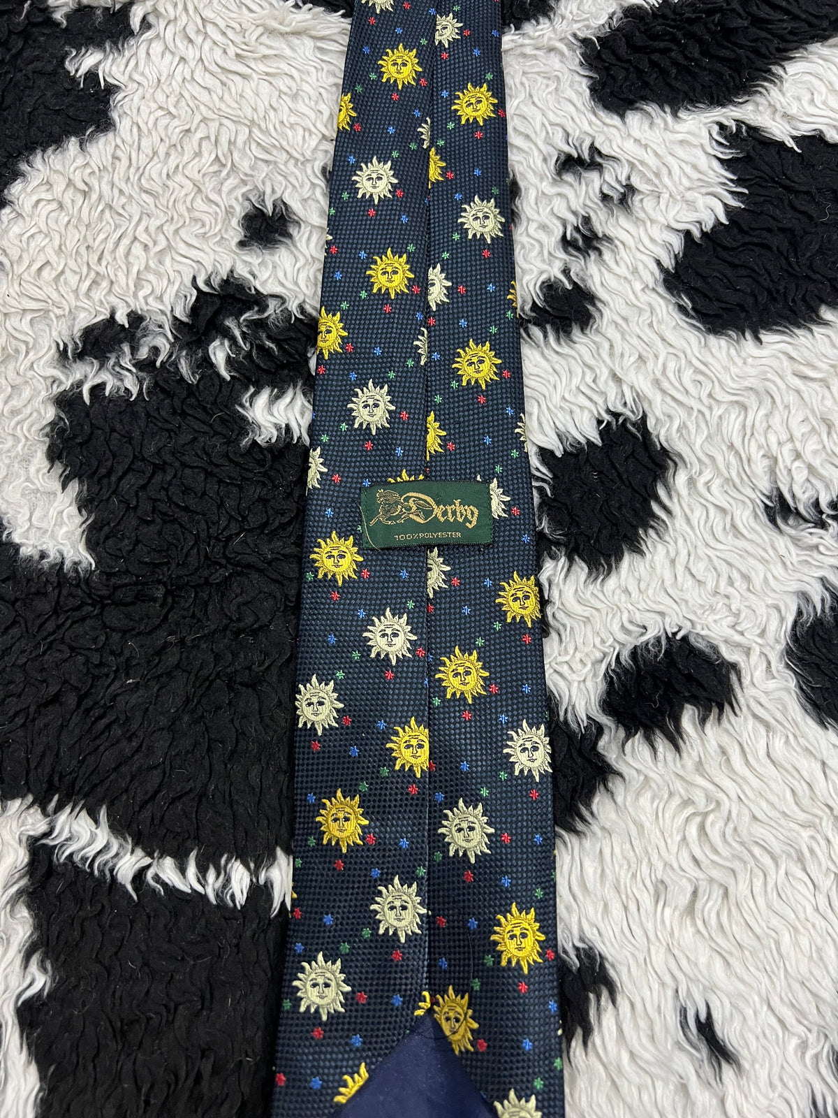 Sun Embroidered Tie