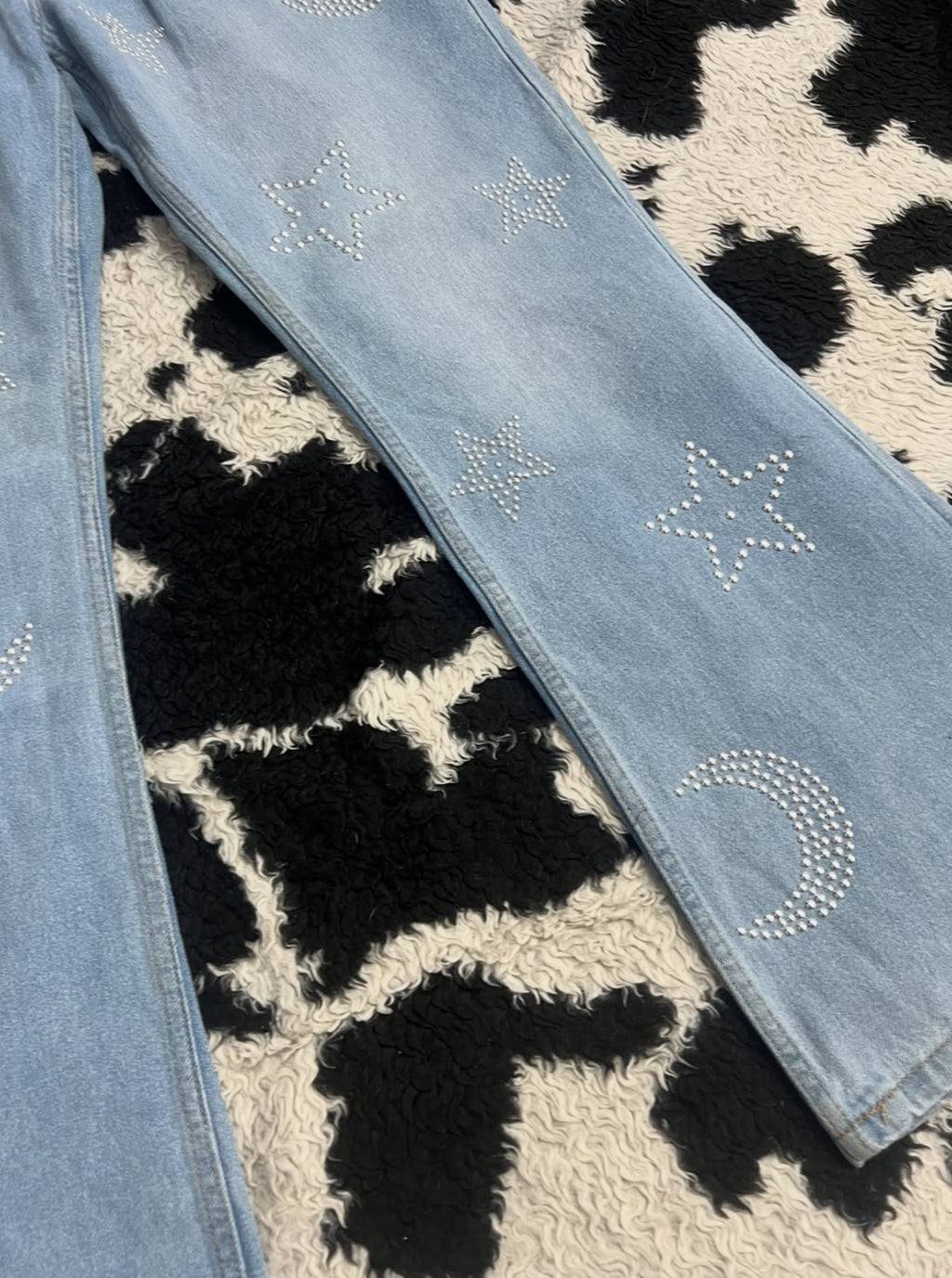 Stars & Moons Studded Jeans (Waist 34)