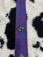 Blue & Red Paisley Narrow Tie