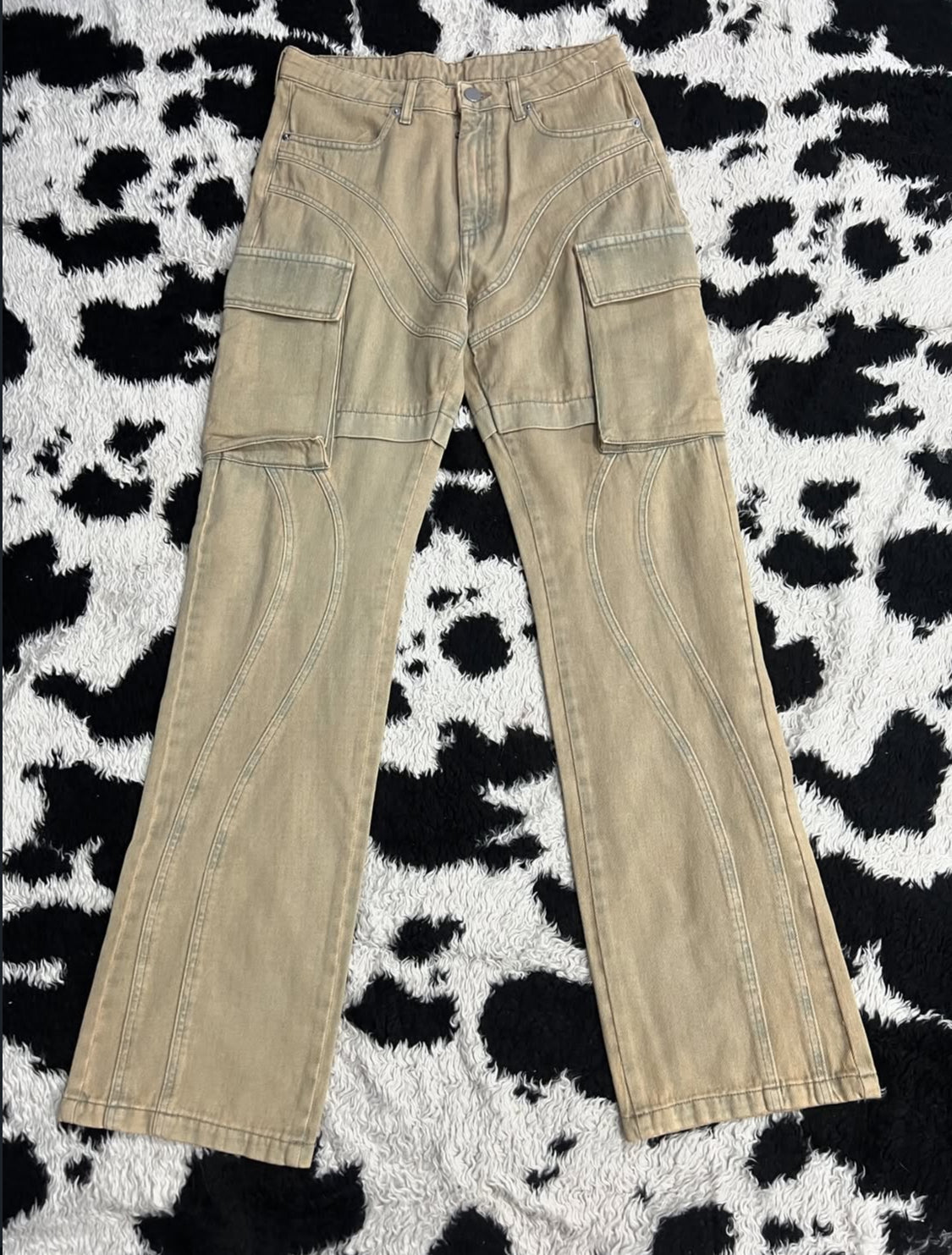 Beige Tanned Cargo Denims (Waist 32)