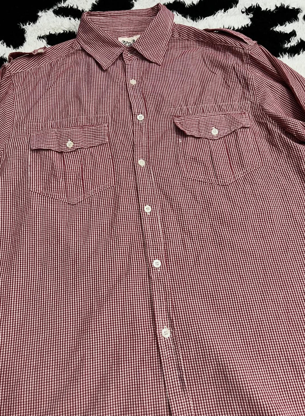 Red & White Checkered Buttonup