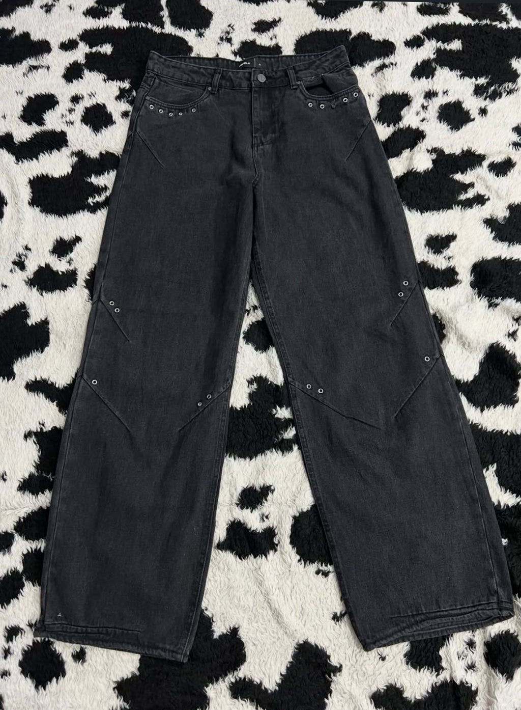 Favela Black Studded Denims (Waist 34)