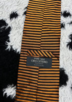 Orange & Black Striped Tie