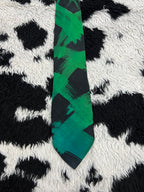 Black & Green Abstract Strokes Tie