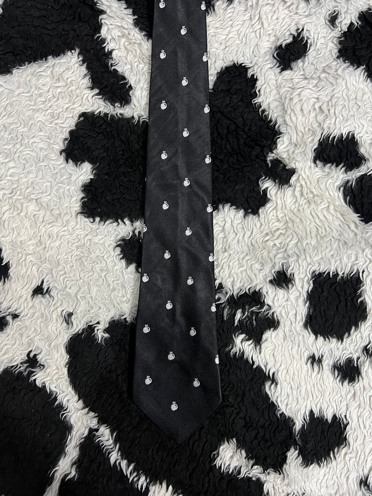Embroidered Apples Tie
