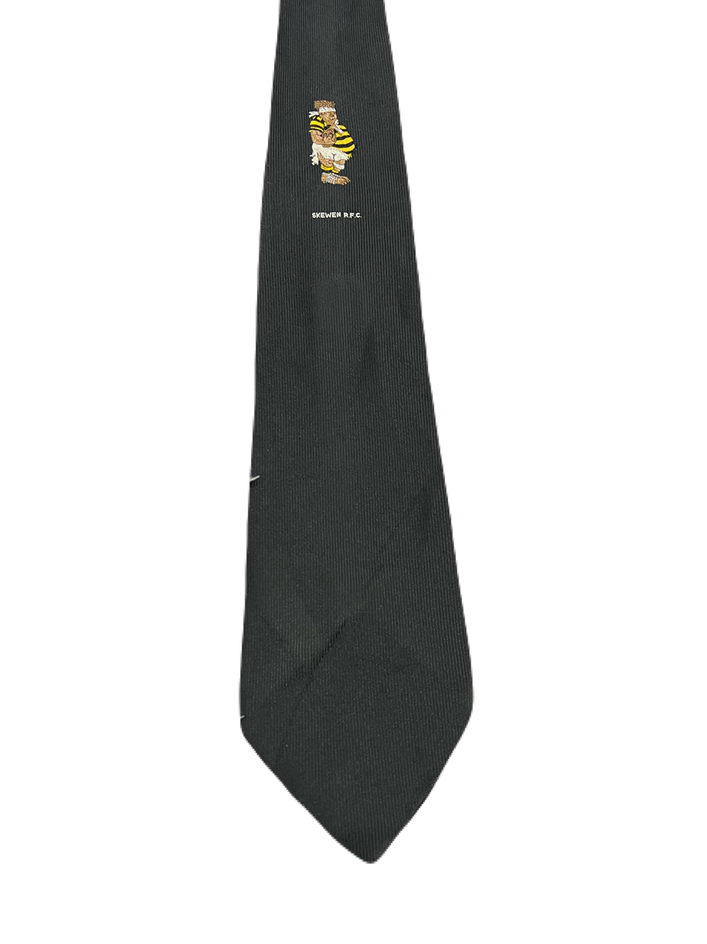 Skewen Embroidered Black Tie