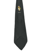 Skewen Embroidered Black Tie