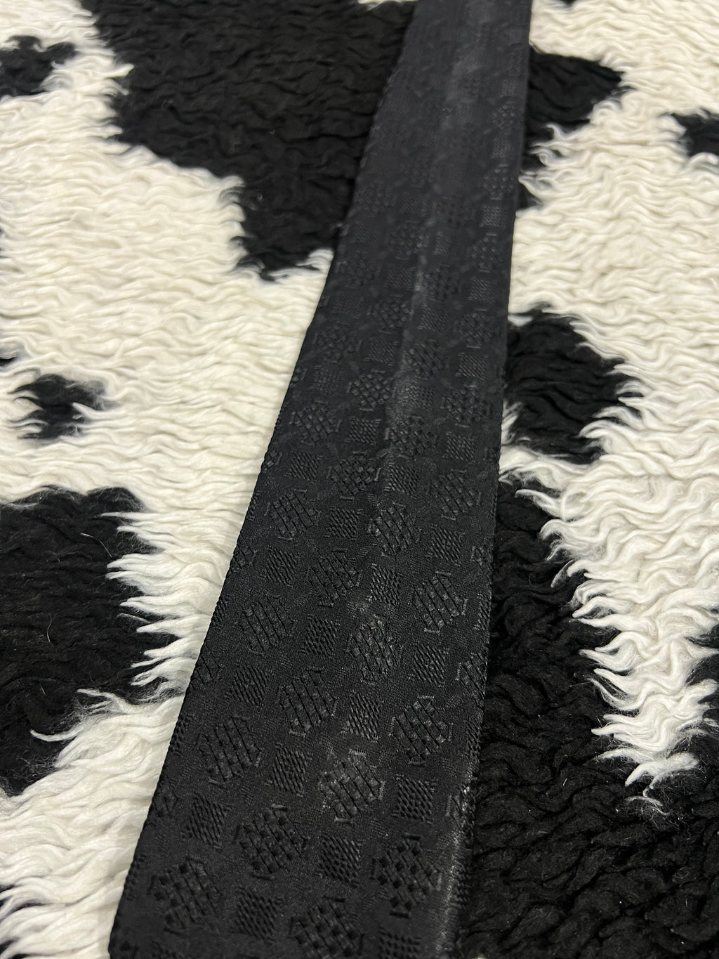 St. Micheal Embroidered Black Tie