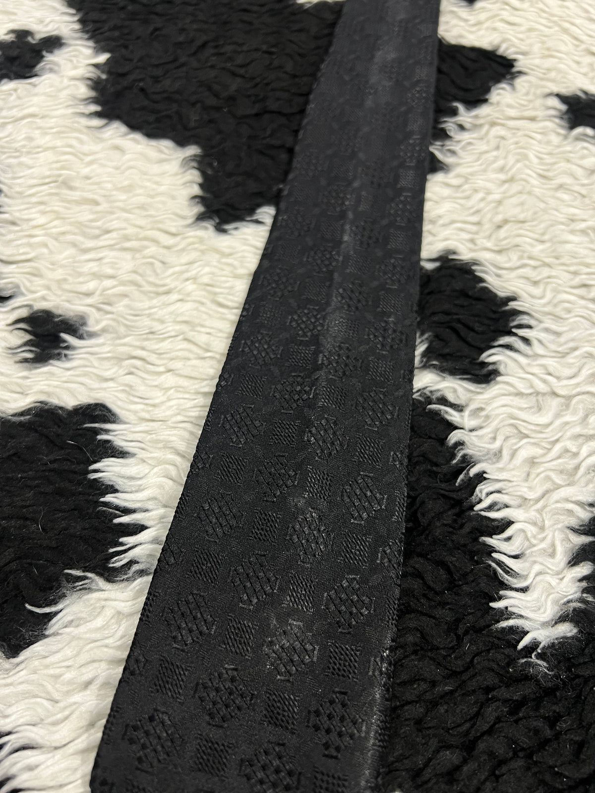St. Micheal Embroidered Black Tie