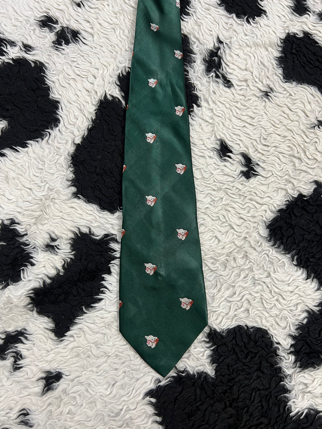 Cows Embroidered Tie