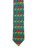 Green & Red Floral Tie