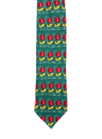 Green & Red Floral Tie