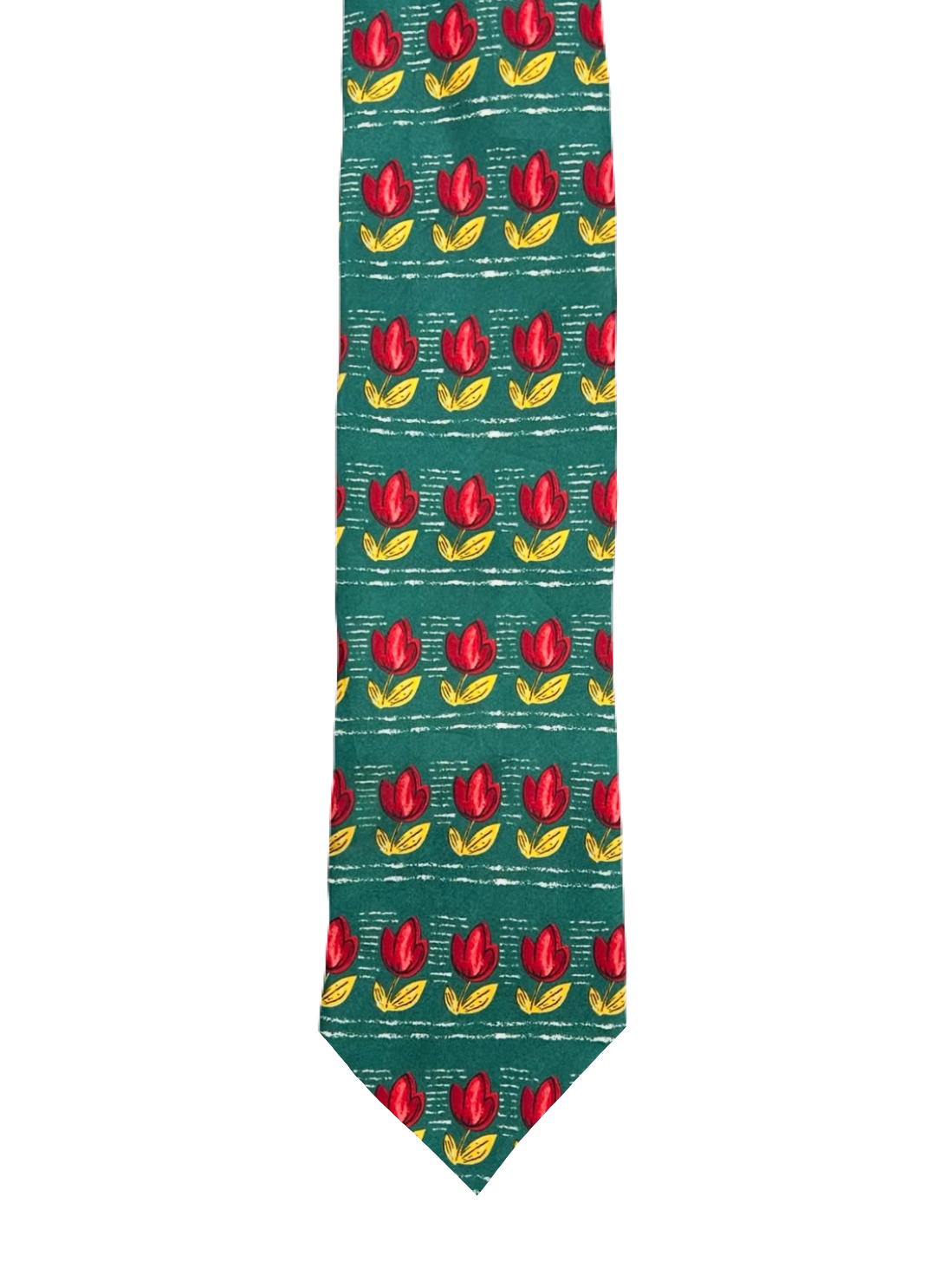 Green & Red Floral Tie