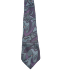 Grey & Purple Fully Embroidered Tie