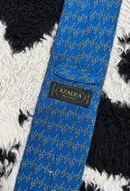 Blue Musical Notes Tie