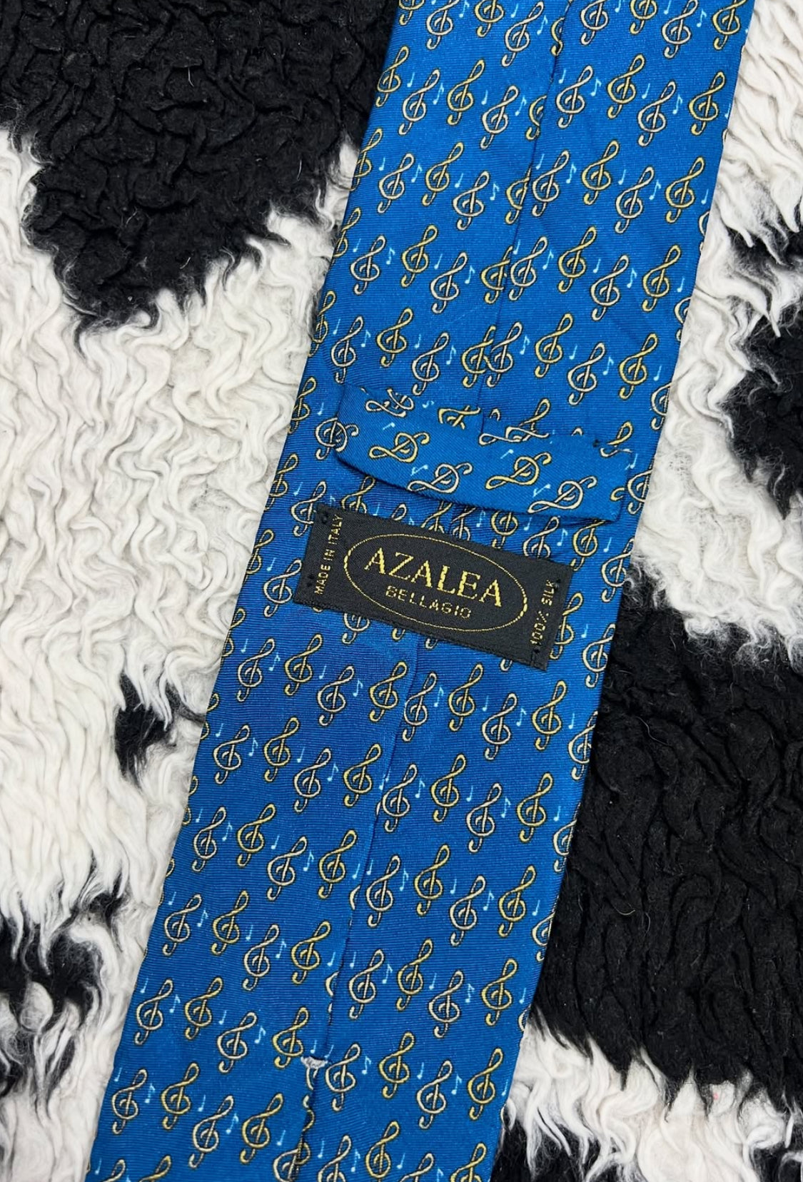 Blue Musical Notes Tie