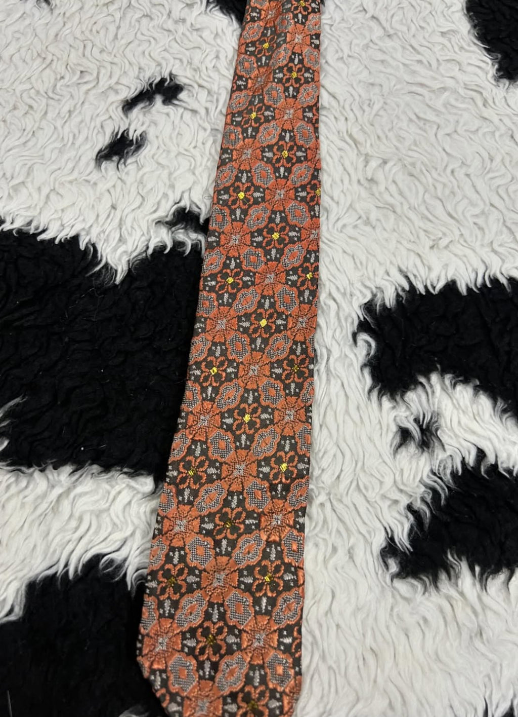 Valiant Orange Embroidered Narrow Tie
