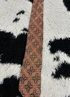 Valiant Orange Embroidered Narrow Tie