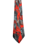 Red & Grey Abstract Tie
