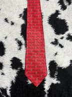 Red Musical Sheet Tie