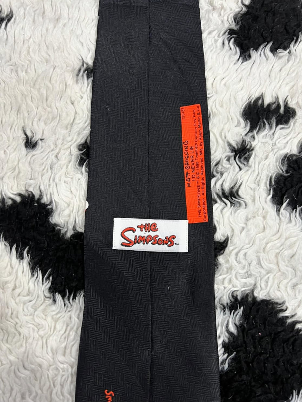 Vintage 1998 Bart Simpson "I'd Never Lie" Tie