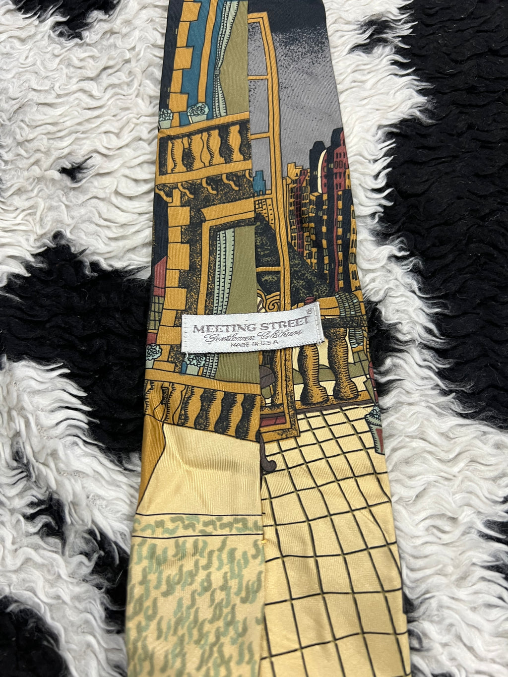 Vintage Meeting Street Cityscape Tie