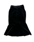 Long Black Velvet Skirt